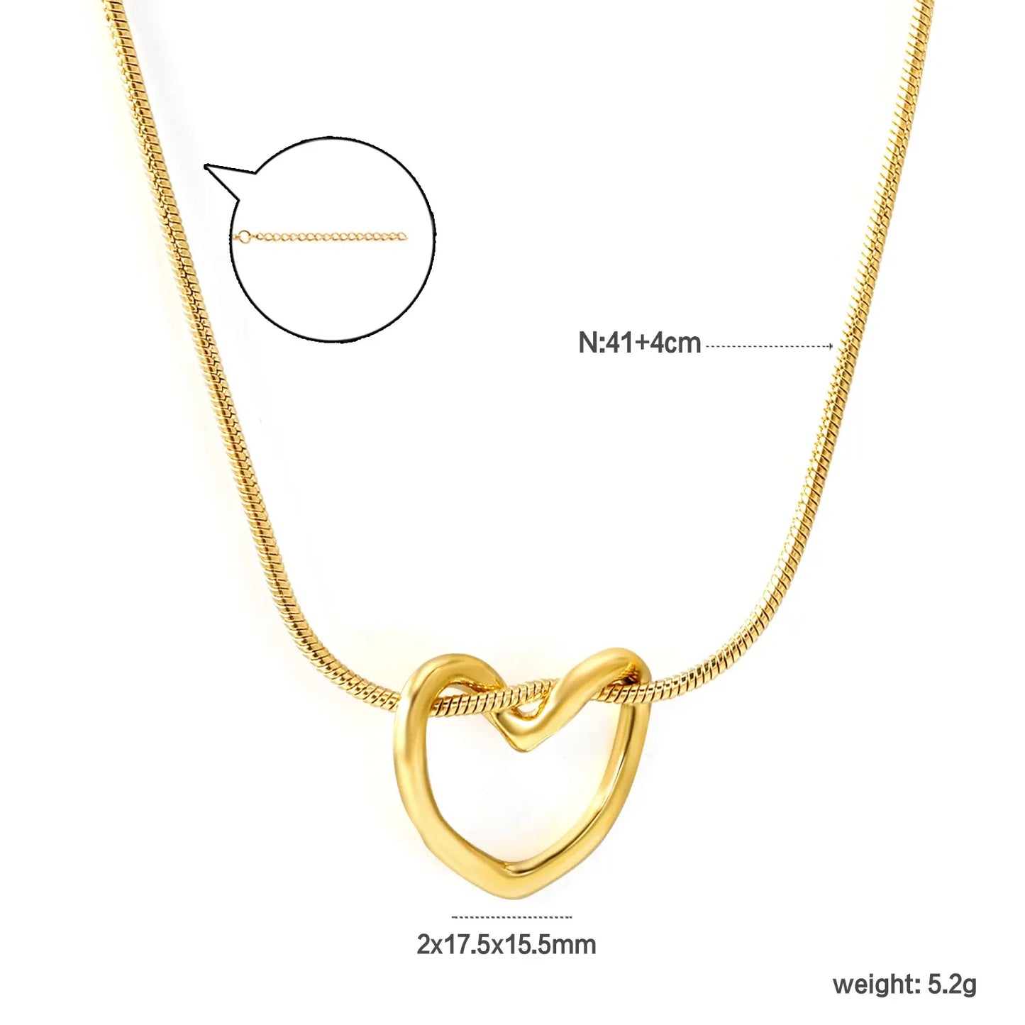 Elegant Heart Pendant Necklace