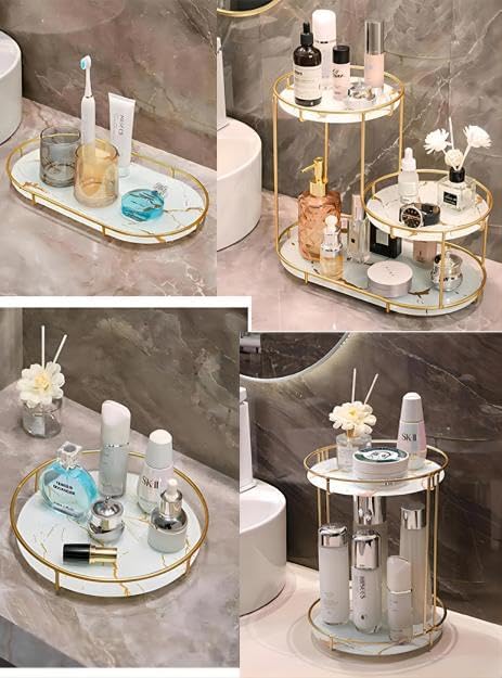 3-Tier Storage Tray for Makeup, Toiletries, & Home Decor