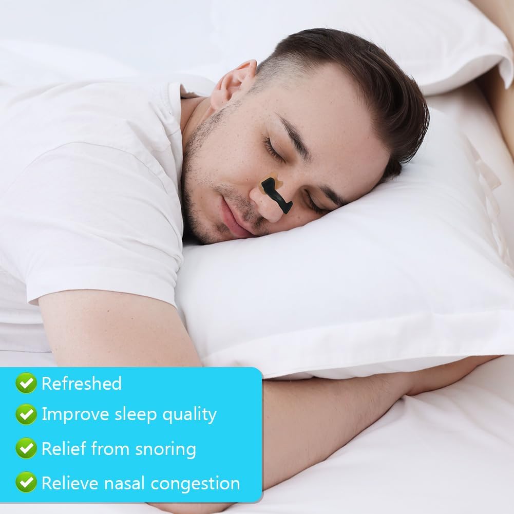 Nasal Breathing Dilator Set – Anti Snoring Device with Magnetic Nose Patches – Improves Sleep & Reduces Nasal Congestion