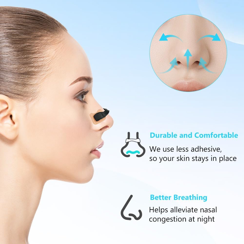 Nasal Breathing Dilator Set – Anti Snoring Device with Magnetic Nose Patches – Improves Sleep & Reduces Nasal Congestion