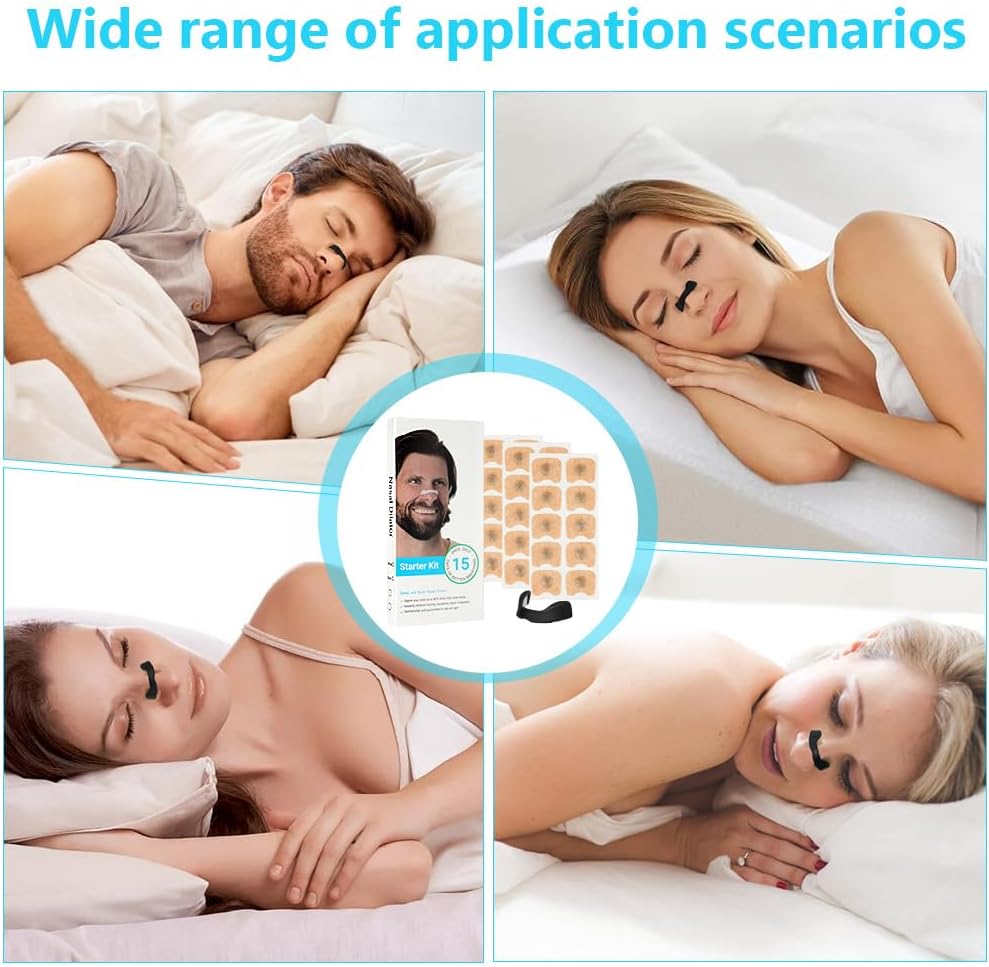 Nasal Breathing Dilator Set – Anti Snoring Device with Magnetic Nose Patches – Improves Sleep & Reduces Nasal Congestion