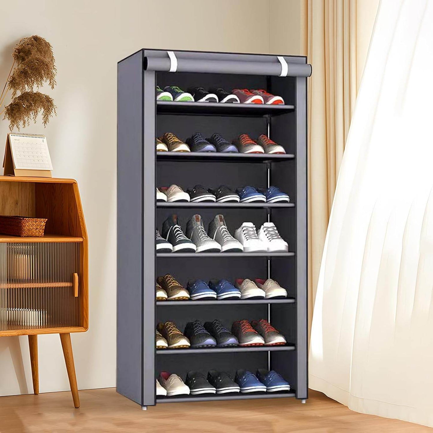 Dustproof Multi-Layer Shoe Rack Organizer – 5 to 9 Tier, Stackable & Detachable Design - Trendhub Pakistan