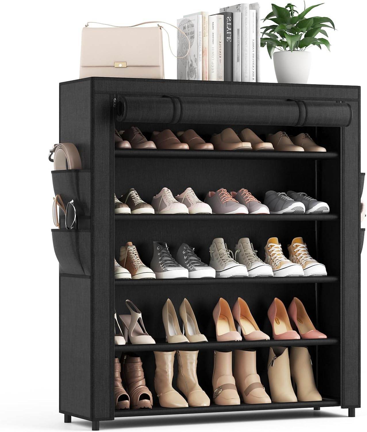 Dustproof Multi-Layer Shoe Rack Organizer – 5 to 9 Tier, Stackable & Detachable Design - Trendhub Pakistan