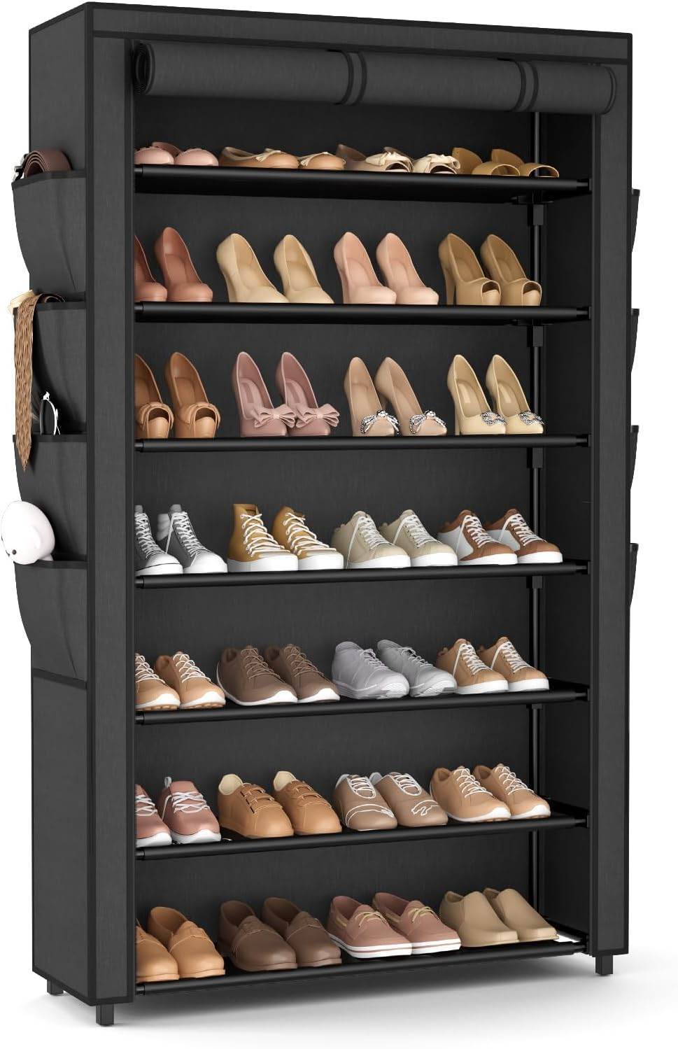 Dustproof Multi-Layer Shoe Rack Organizer – 5 to 9 Tier, Stackable & Detachable Design - Trendhub Pakistan