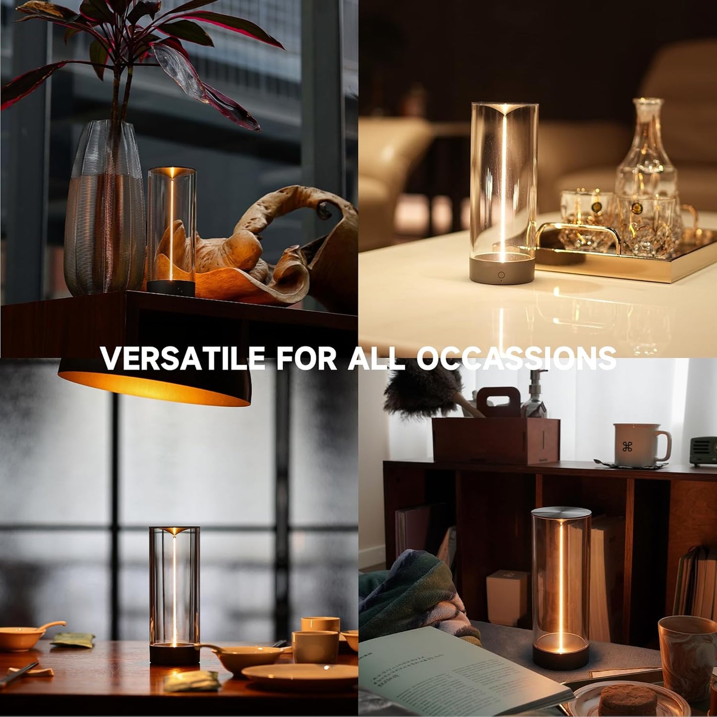 Minimalist Cordless LED Desk Lamp – Rechargeable & Dimmable Night Light