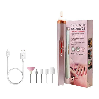 Rechargeable Salon Nails Kit: Complete Mani-Pedi Machine 5-in-1