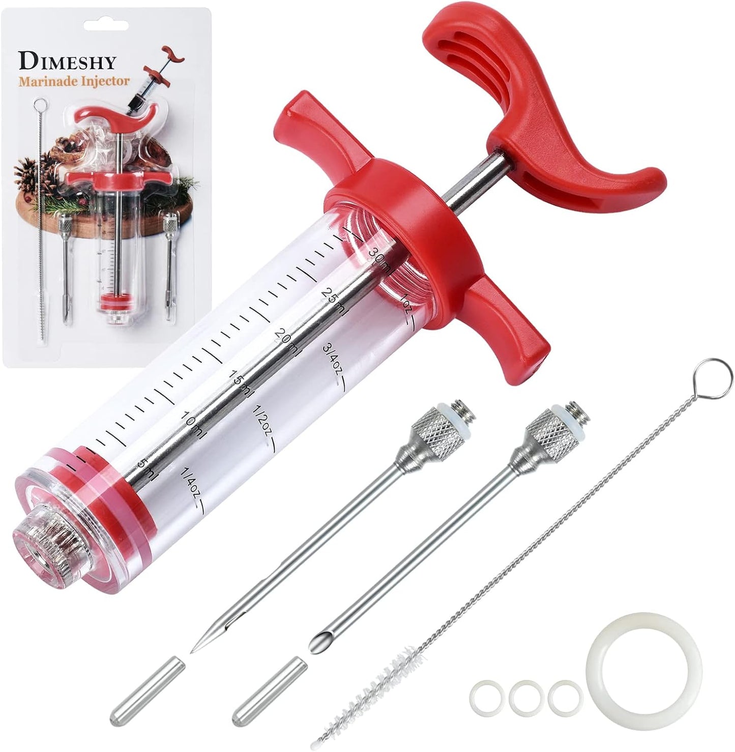 Meat Injection Stainless Steel - BBQ Meat Marinade Flavor Seasoning Injector Needle