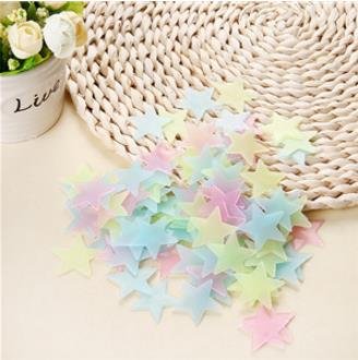 Glow-in-the-Dark Star Wall Stickers - 100pcs