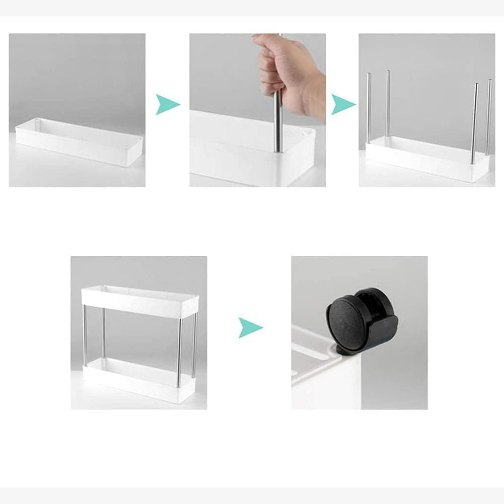 4-Tier Slim Rolling Storage Cart