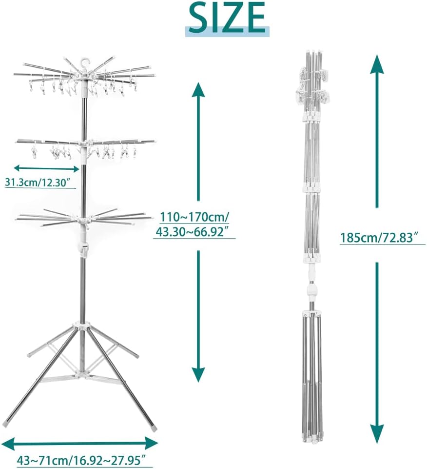 360° Clothes Drying Rack Foldable