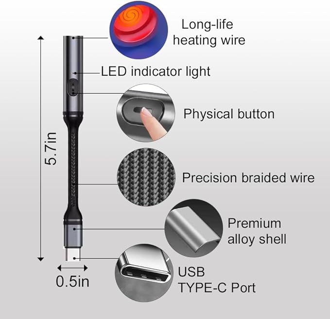 USB Type C Electric Lighter