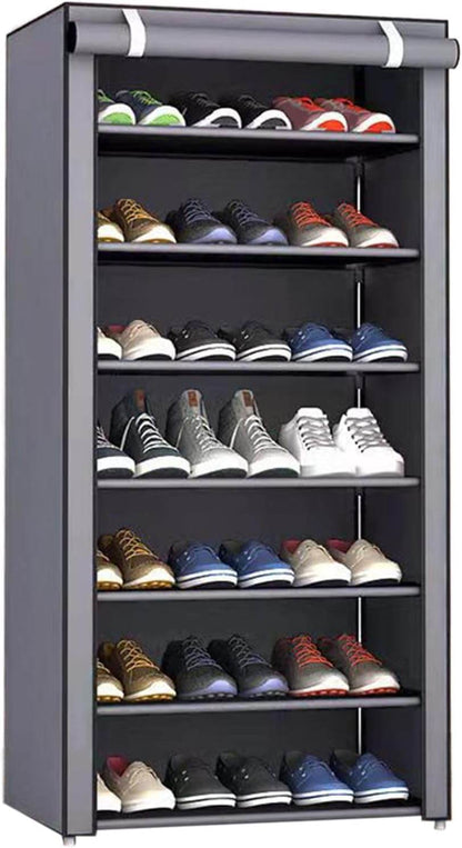 Dustproof Multi-Layer Shoe Rack Organizer – 5 to 9 Tier, Stackable & Detachable Design - Trendhub Pakistan