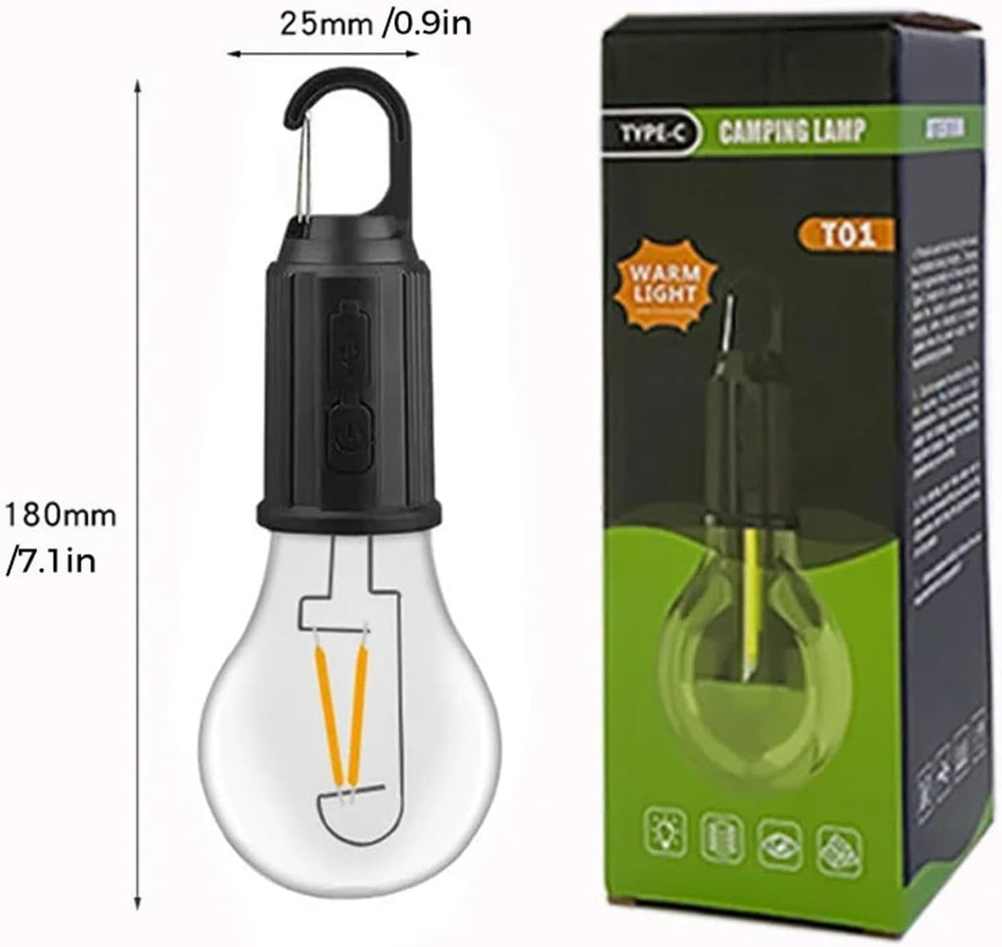 Outdoor Glow: LED Tent Light - USB Rechargeable & Waterproof