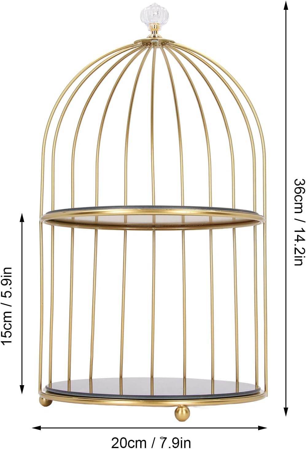 Birdcage-Style Double Layer Metal Vanity Storage Rack – Space-Saving Organizer for Vanity, Bathroom, Countertop & Dressing Table - Trendhub Pakistan
