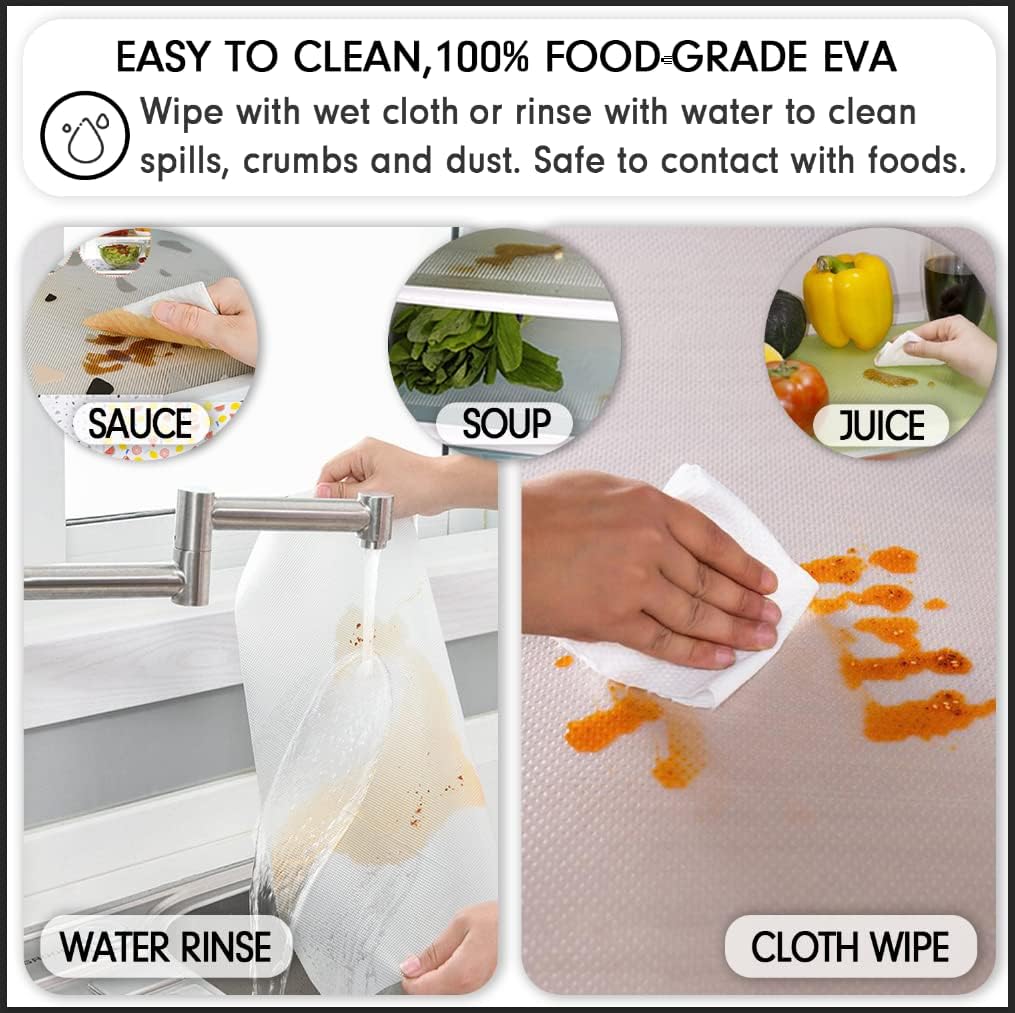 Fridge Liners - Anti-slip & Water Absorbent Matt - 4 Pieces