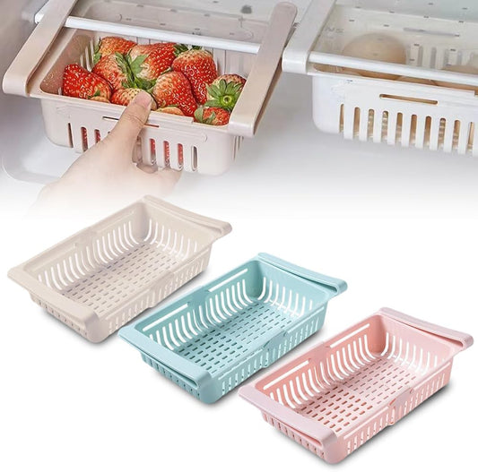 Adjustable Under Shelf Fridge Drawer - 4 Pieces