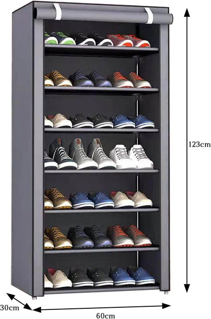 Dustproof Multi-Layer Shoe Rack Organizer – 5 to 9 Tier, Stackable & Detachable Design - Trendhub Pakistan