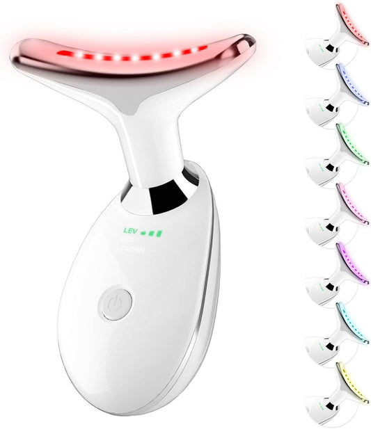 7-Color LED Red Light Therapy Facial Wand – Blue Light Acne Treatment & Anti-Aging Face Neck Massager - Trendhub Pakistan