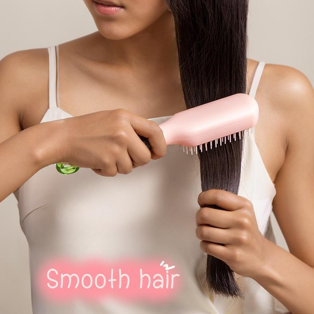 Self-Cleaning Hair brush - Anti-Static Massage Comb with Retractable Bristles