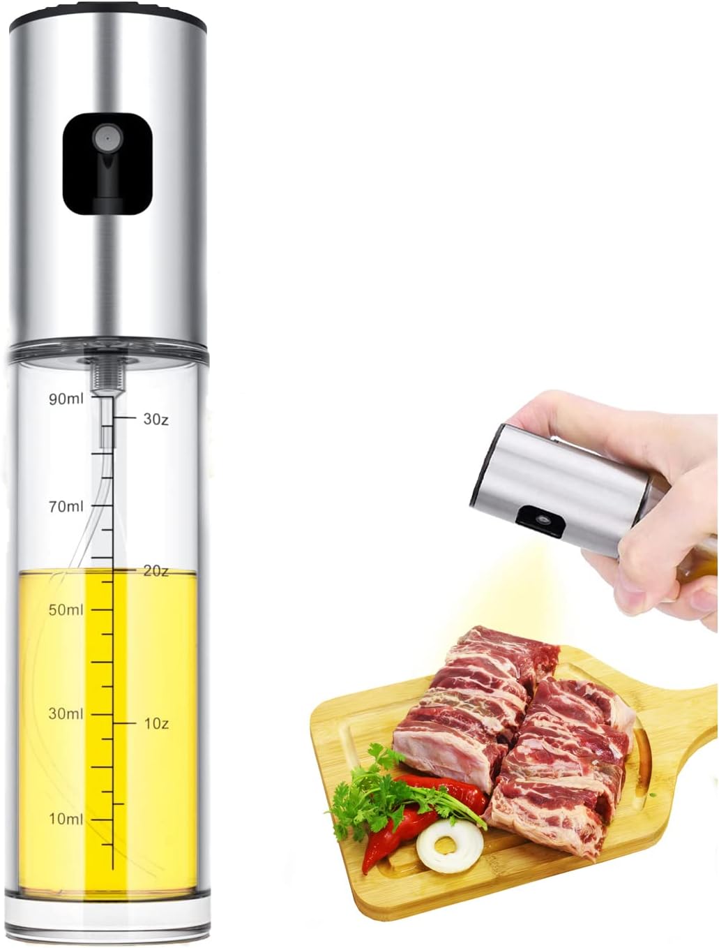 Oil Sprayer for Cooking | 100ml Olive Oil Spritzer | Perfect for Air Fryer, Salad, BBQ, Roasting