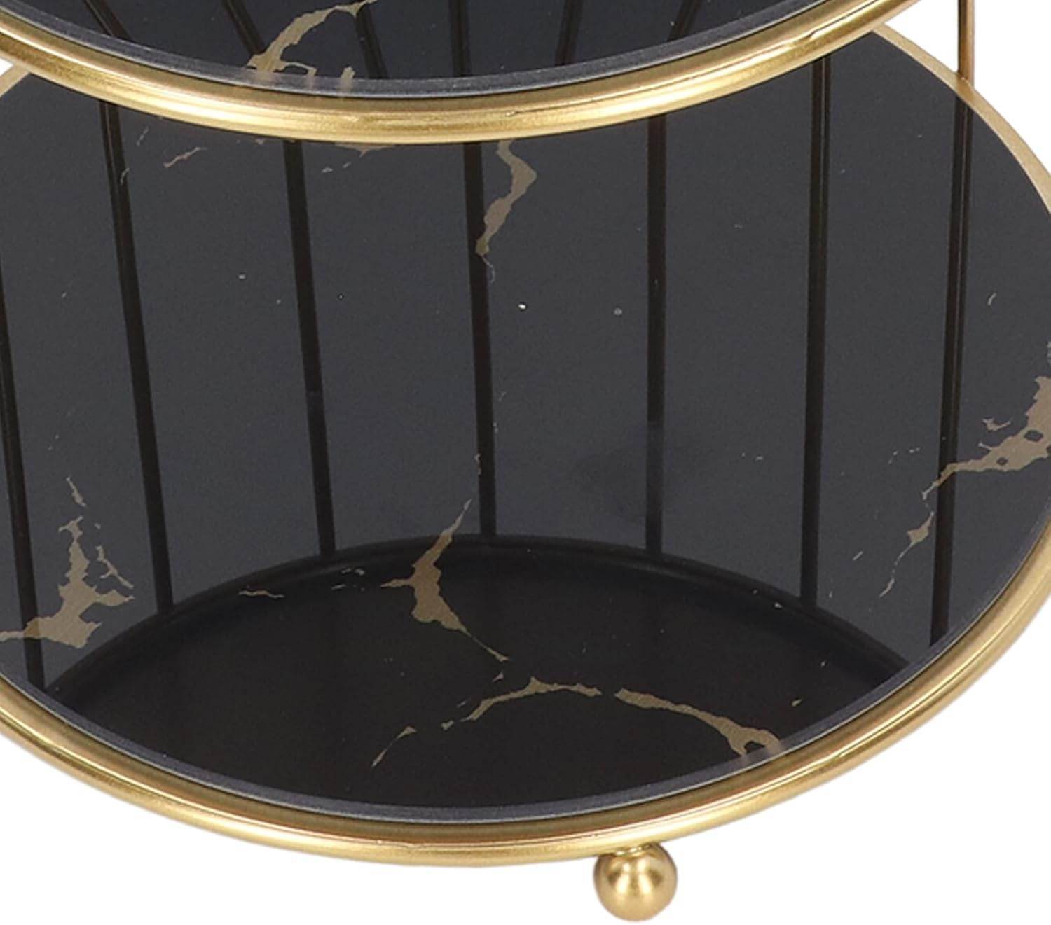 Birdcage-Style Double Layer Metal Vanity Storage Rack – Space-Saving Organizer for Vanity, Bathroom, Countertop & Dressing Table - Trendhub Pakistan