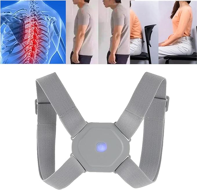 Smart Posture Corrector with Sensor Vibration - Adjustable Upper Back Brace