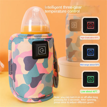 USB Milk Warmer Bag - On The Go Bottle Warmer with USB Cable