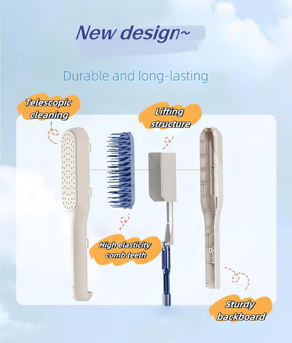 Self-Cleaning Hair brush - Anti-Static Massage Comb with Retractable Bristles