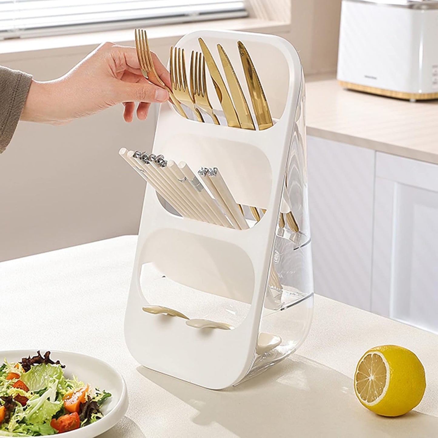 Kitchen Utensil Holder 3-layer