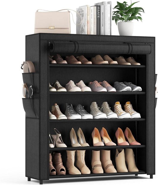 Dustproof Multi-Layer Shoe Rack Organizer – 5 to 9 Tier, Stackable & Detachable Design - Trendhub Pakistan