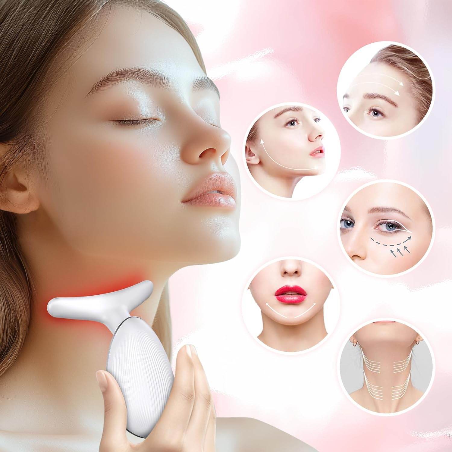 Women’s Neck & Face Rejuvenation Anti-Aging Massager – Skin Tightening & Lifting Tool - Trendhub Pakistan