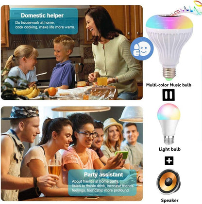 Light RGB Bulb Bluetooth Speaker with Remote Control