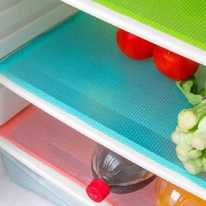 Fridge Liners - Anti-slip & Water Absorbent Matt - 4 Pieces