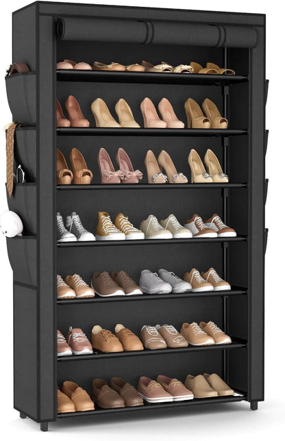 Dustproof Multi-Layer Shoe Rack Organizer – 5 to 9 Tier, Stackable & Detachable Design - Trendhub Pakistan