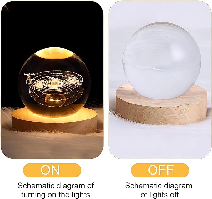 3D Planet Crystal Ball Night Lamp