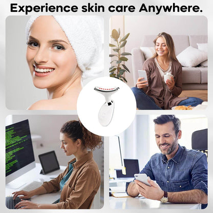 7-Color LED Red Light Therapy Facial Wand – Blue Light Acne Treatment & Anti-Aging Face Neck Massager - Trendhub Pakistan