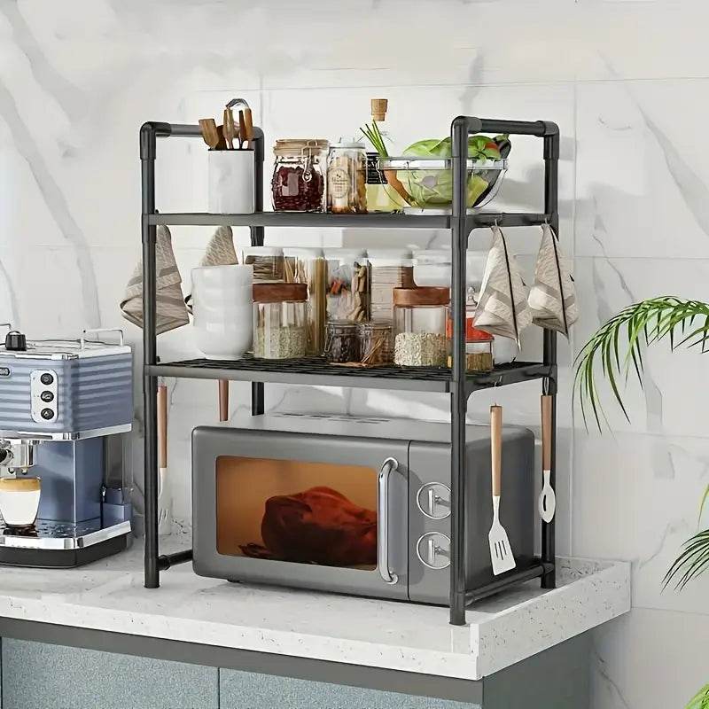 Heavy-Duty Adjustable Microwave Organizer Stand - Trendhub Pakistan