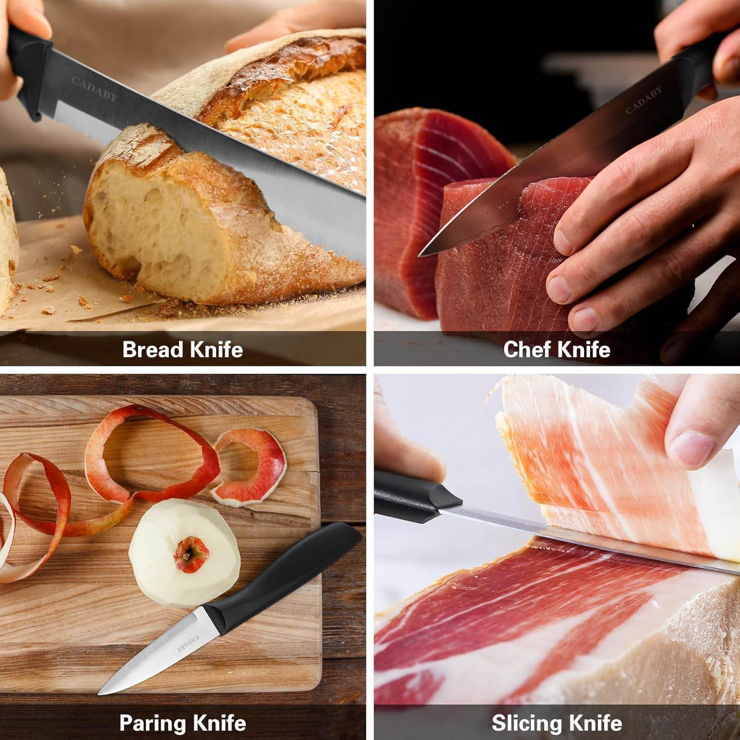 19-Piece Kitchen Utensil & Knife Set with Cutting Board - Trendhub Pakistan