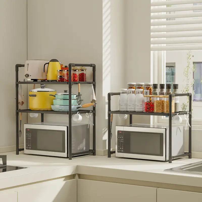 Heavy-Duty Adjustable Microwave Organizer Stand - Trendhub Pakistan