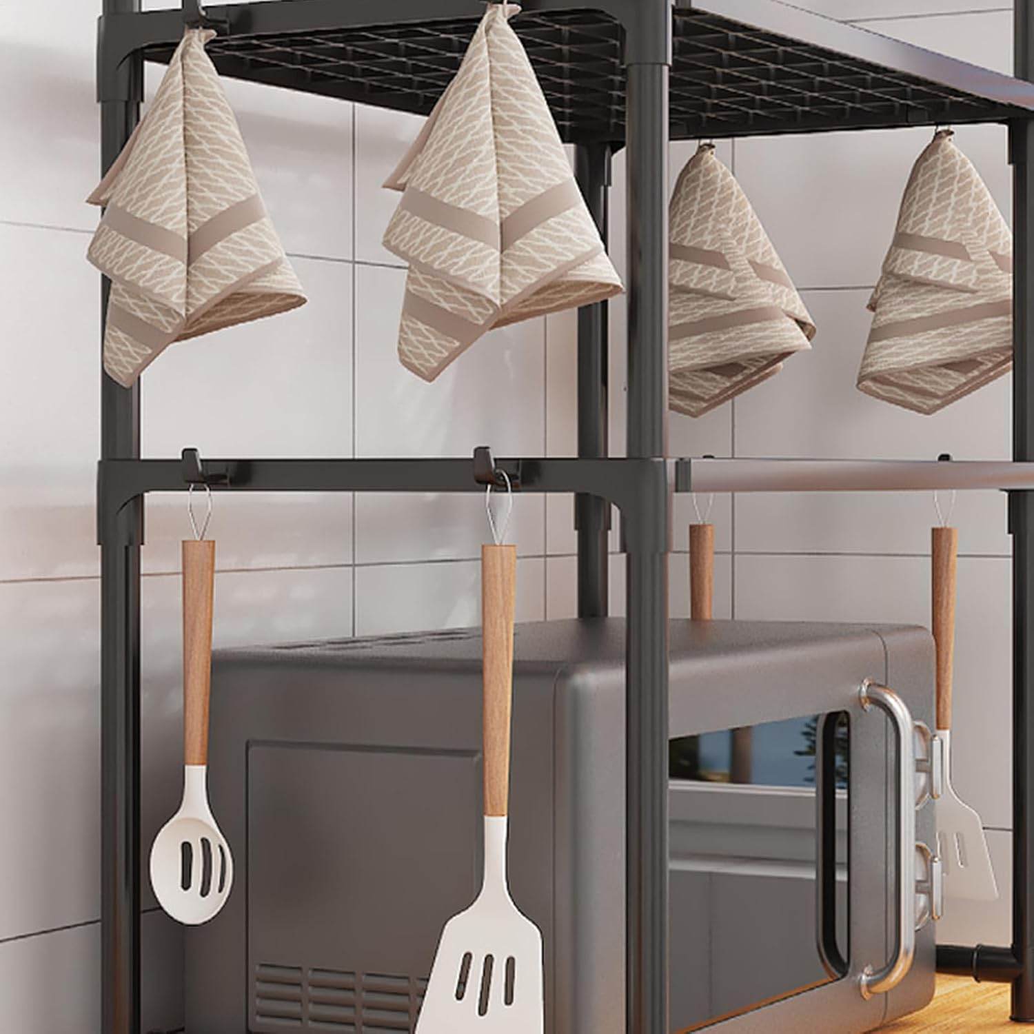 Heavy-Duty Adjustable Microwave Organizer Stand - Trendhub Pakistan