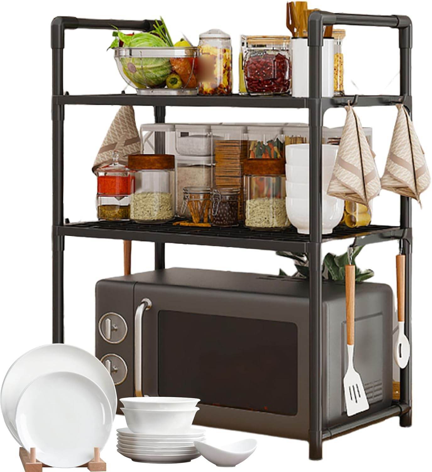 Heavy-Duty Adjustable Microwave Organizer Stand - Trendhub Pakistan