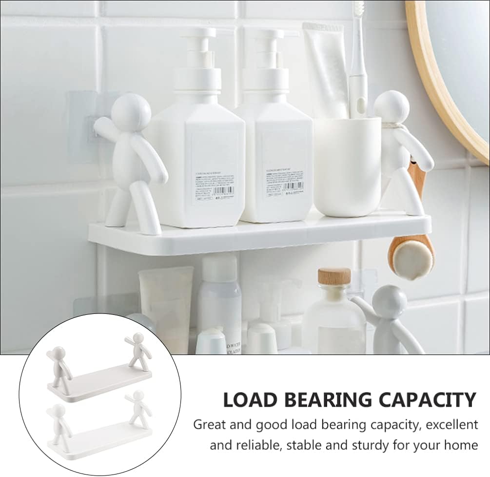 Wall mounted plastic ledge shelf for home décor and small items