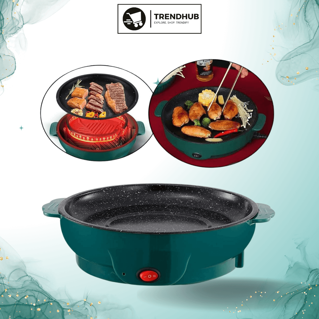 3-in-1 Electric Cooking Pot, Versatile Electric Multipurpose Pan - Trendhub Pakistan