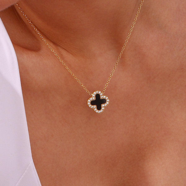Midnight Clover Necklace Set